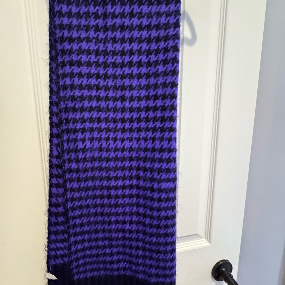 Purple and Black Houndstooth Scarf